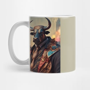 Anthropomorphic Bull wearing a fancy suit No.1 Mug